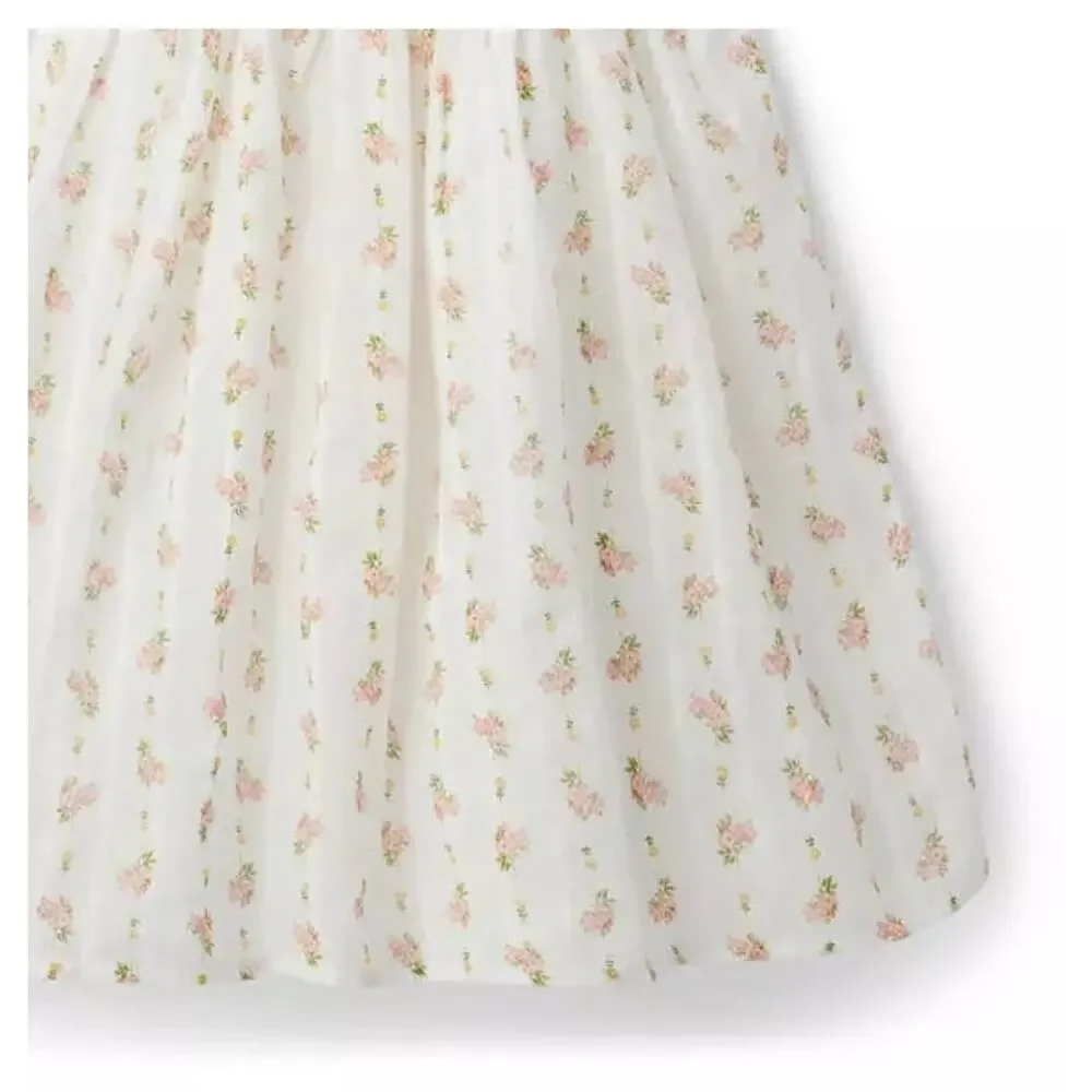 NWT❤️Janie and Jack The Grace Floral Smocked Puff Sleeve Dress sz8